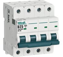 Автоматический выключатель (АВ) Dekraft ВА-105, 4 P, 25 A, хар-ка D, 10 кА 13239DEK