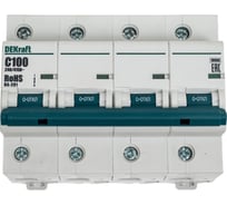 Автоматический выключатель Dekraft ВА201-4Р-100А-C 13012DEK