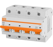 Автоматический выключатель TDM ELECTRIC ВА47-100 4Р 6А 10кА х-ка С SQ0207-0139