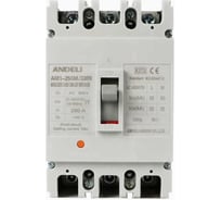 Автоматический выключатель ANDELI AM1-250M/3P 200A 50kA артикул ADL06-1127