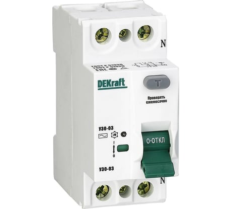 Выключатель дифференциального тока DEKraft УЗО03-2Р-080А-100 14220DEK