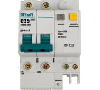 Дифференциальный селективный автомат Dekraft ДИФ101-2Р-025А-300-C-S 15305DEK