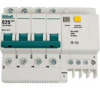 Дифференциальный селективный автомат Dekraft ДИФ101-4Р-025А-100-C-S 15310DEK