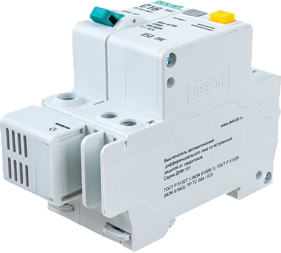 Дифференциальный автомат Dekraft ДИФ101-1N-016А-030-C 15157DEK