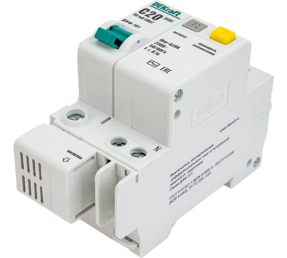 Дифференциальный автомат Dekraft ДИФ101-1N-020А-030-C 15158DEK