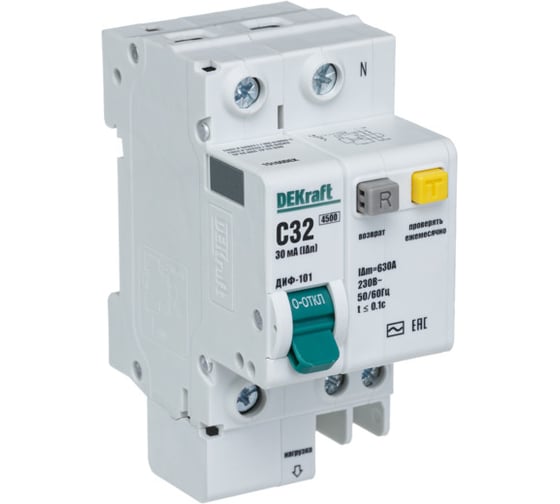 Дифференциальный автомат Dekraft ДИФ101-1N-032А-030-C 15160DEK