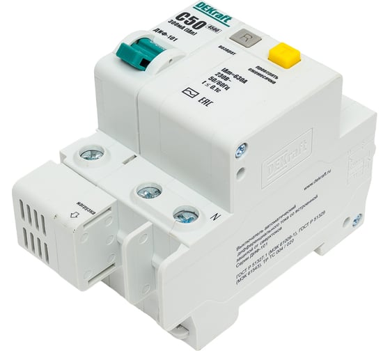 Дифференциальный автомат Dekraft ДИФ101-1N-050А-300-C 15243DEK 1