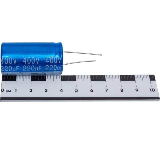 Конденсатор электролитический JB Capacitors, 220мкФ, 400В, 105C, 22x40 / P:10 мм JRB2G221M10002200400000B-285