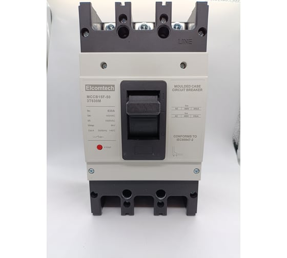 Автоматический выключатель в литом корпусе ELCOMTECH MCCB15F-50-3T630M, 3п 630А 50кА, термо-магнитный УТ-00026433 1
