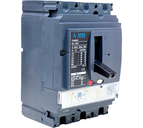 Автоматический выключатель APEX ВА-89C 1250/800А, 3P, 50кА PE11427 1