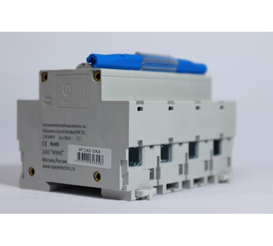 Автоматический выключатель APEX BA 47-100 4P, 50А, характеристика C, 10kA, PROFF ME210103