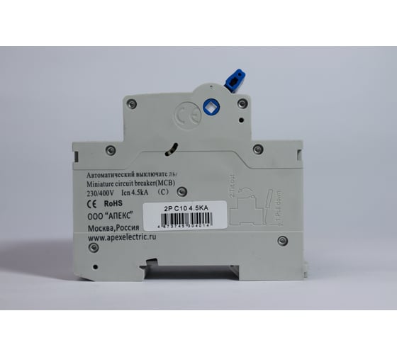 Автоматический выключатель APEX ВА 47-29 2P, 10А, характеристика B, 4,5кА, BASE ME21224