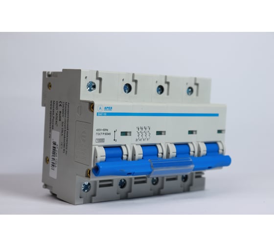 Автоматический выключатель APEX BA 47-100 4P, 20А, характеристика D, 10kA, PROFF ME21094