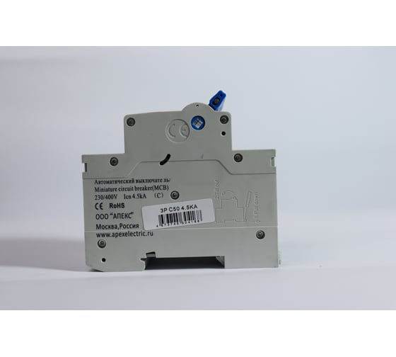 Автоматический выключатель APEX ВА 47-29 3P, 16А, характеристика B, 4,5кА, BASE ME21240