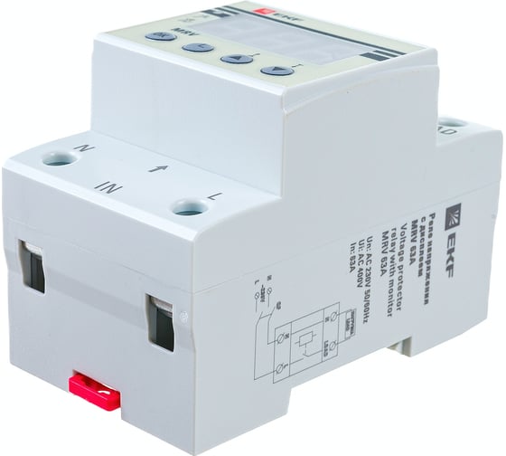 Реле напряжения с дисплеем EKF MRV, 63A PROxima MRV-63A