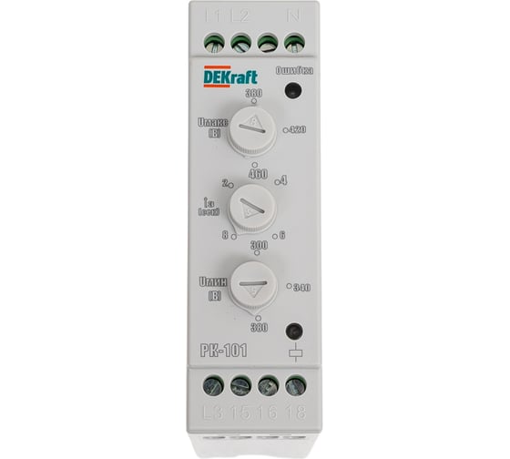 Реле контроля фаз Dekraft РК101-02 23301DEK