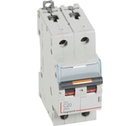 Автоматический выключатель Legrand DX³ 25 кА, тип характеристики С, 2П, 230/400 В~, 20 А, 2 модуля 409769