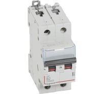 Автоматический выключатель Legrand DX³ 10000, 16 кА, тип характеристики B, 2П, 230/400 В~, 2 А, 2 модуля 408936