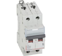 Автоматический выключатель Legrand DX³ 6000 10 кА, тип характеристики D, 2П, 230/400 В~, 40 А, 2 модуля 408035