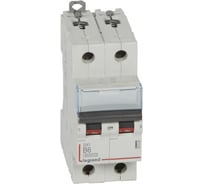 Автоматический выключатель Legrand DX³ 6000 10 кА, тип характеристики B, 2П, 230/400 В~, 6 А, 2 модуля 407506