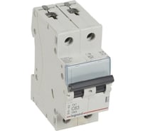 Автоматический выключатель Legrand TX³ 6000 10 кА, тип характеристики C, 2П, 230/400 В~, 63 А, 2 модуля 403936