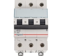 Автоматический выключатель Legrand TX³ 6000 10 кА тип характеристики B 3П 400 В~ 32 А 3 модуля 403891