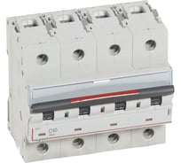 Автоматический выключатель Legrand DX³ 36 кА тип характеристики С 4П 230/400 В~ 40 А 6 модулей 410038