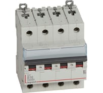 Автоматический выключатель Legrand DX³ 10000 16 кА тип характеристики B 4П 400 В~ 16 А 4 модуля 409065