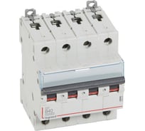 Автоматический выключатель Legrand DX³ 10000 16 кА тип характеристики B 4П 400 В~ 40 А 4 модуля 409069