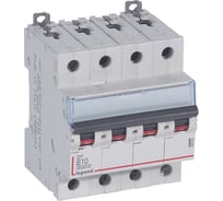 Автоматический выключатель Legrand DX³ 6000 10 кА тип характеристики B 4П 400 В~ 10 А 4 модуля 407622