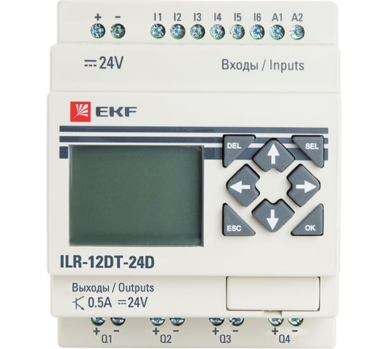 Программируемое реле EKF, 12 в/в т с дисплеем, 24В PRO-Relay PROxima ILR-12DT-24D