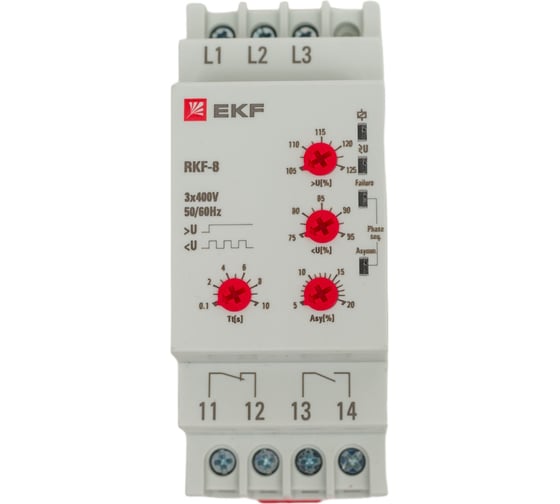 Многофункциональное реле контроля фаз EKF PROxima rkf-8
