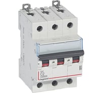 Автоматический выключатель Legrand DX³ 10000 16 кА тип характеристики С 3П 400 В~ 2 А 3 модуля 409248