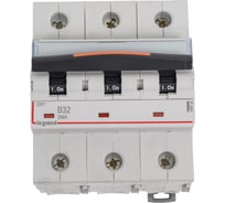 Автоматический выключатель Legrand DX³ 25 кА тип характеристики B 3П 400 В~ 32 А 4,5 модуля 409732