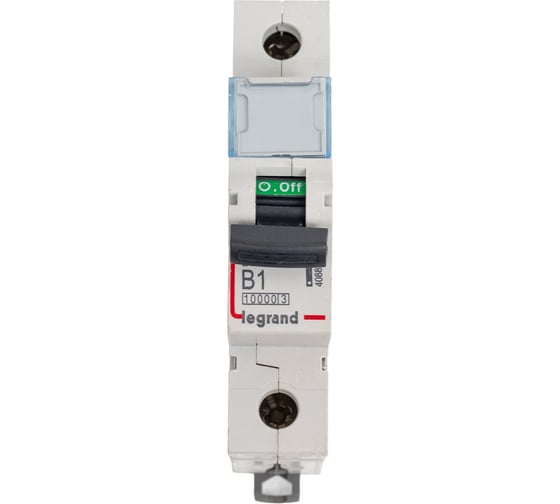 Автоматический выключатель Legrand DX³ 10000 16 кА тип характеристики B 1П 230/400 В~ 1 А 1 модуль 408865