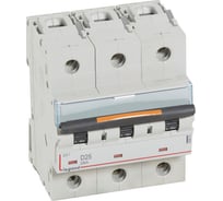 Автоматический выключатель Legrand DX³ 25 кА тип характеристики D 3П 400 В~ 25 А 4,5 модуля 409835