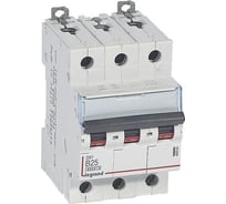 Автоматический выключатель Legrand DX³ 6000 10 кА тип характеристики B 3П 400 В~ 25 А 3 модуля 407563