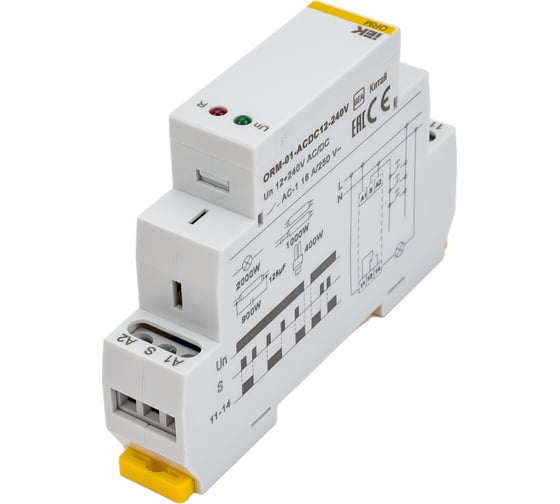 Импульсное реле IEK ORM 1 контакт, 12-240 В AC/DC ORM-01-ACDC12-240V