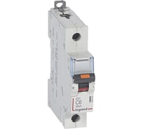 Автоматический выключатель Legrand DX³ 25 кА тип характеристики С 1П 230/400 В~ 6 А 1 модуль 409753