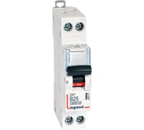 Автоматический выключатель Legrand DX³ 6000 10 кА тип характеристики B 1П+Н 230/400 В~ 25 А 1 модуль 407477