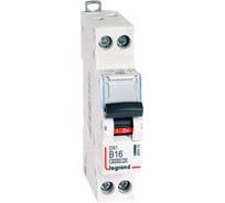 Автоматический выключатель Legrand DX³ 6000 10 кА тип характеристики B 1П+Н 230/400 В~ 16 А 1 модуль 407475