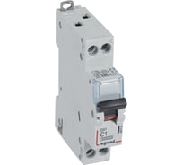 Автоматический выключатель Legrand DX³ 6000 10 кА тип характеристики C 1П+Н 230/400 В~ 1 А 1 модуль 407734