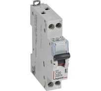 Автоматический выключатель Legrand DX³ 6000 10 кА тип характеристики C 1П+Н 230/400 В~ 20 А 1 модуль 407743