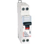 Автоматический выключатель Legrand DX³ 6000 10 кА тип характеристики B 1П+Н 230/400 В~ 10 А 1 модуль 407473