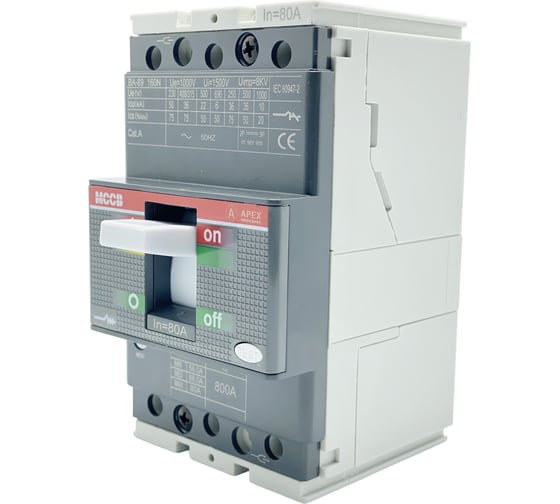 Автоматический выключатель APEX ВА-89 160/20А 3P 35кА PE11149 1