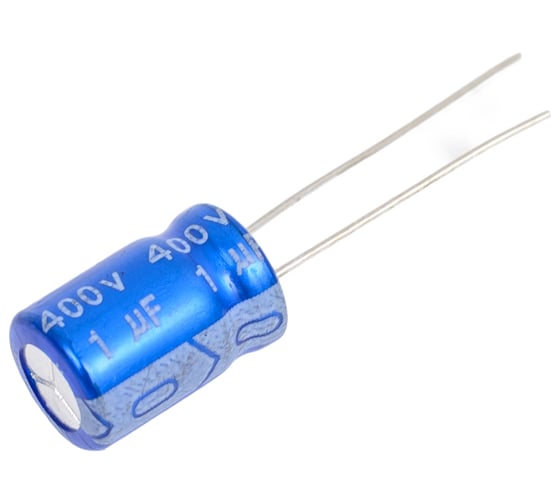 Конденсатор электролитический JB Capacitors, 1мкФ, 400В, 105C, 8x11.5 / P:3.5 мм, JRB2G010M03500800120000B-297 1
