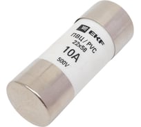 Плавкая вставка EKF, цилиндрическая, ПВЦ, 10А, PROxima pvc-22x58-10