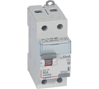 Выключатель дифференциального тока Legrand DX³ID 2П 230 В~ 80 А тип AC 30 мА 2 модуля 411507