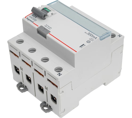 Выключатель дифференциального тока Legrand DX³ID 4П 400 В~ 40 А тип A 300 мА 4 модуля 411780