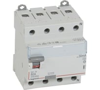 Выключатель дифференциального тока Legrand DX³ID 4П 400 В~ 80 А тип A 30 мА 4 модуля 411762